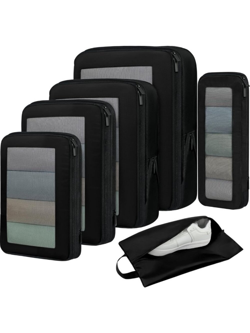 Expandable Compression Packing Cubes Set for Travel - Organizers & Accessories